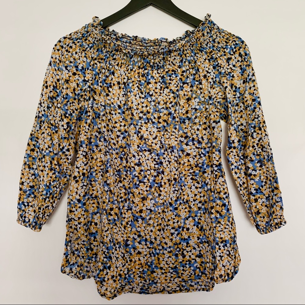Michael Kors Floral Off the Shoulder Blouse